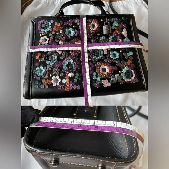 COACH Zoe Carryall Bag With Leather Sequins - Picture 16 of 16